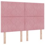 vidaXL Posteľ boxspring s matracom Ružová 160 x 200 cm Zamat – Obrázok 5