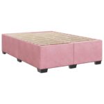 vidaXL Posteľ boxspring s matracom Ružová 160 x 200 cm Zamat – Obrázok 6
