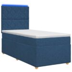 vidaXL Posteľ boxspring s matracom Modrá 80 x 200 cm Látka – Obrázok 2