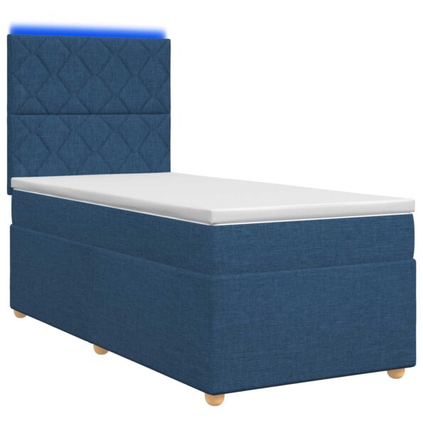 vidaXL Posteľ boxspring s matracom Modrá 80 x 200 cm Látka – Obrázok 2