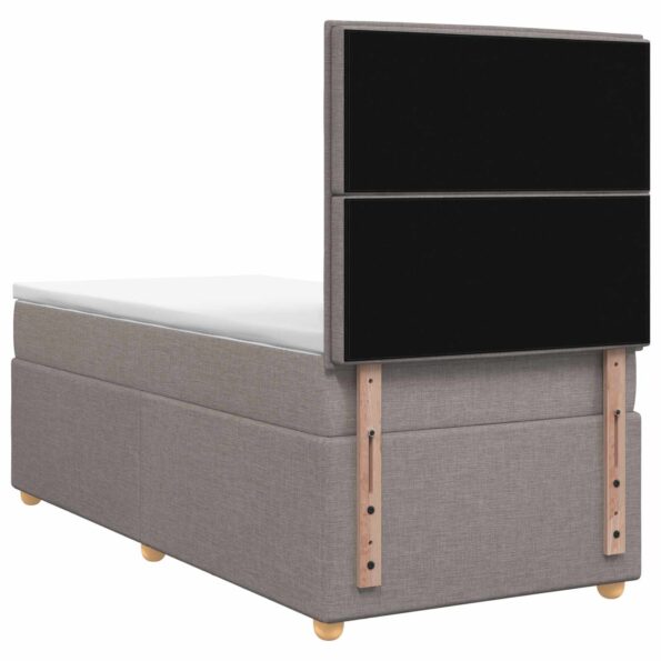 vidaXL Posteľ boxspring s matracom Sivohnedá 90 x 190 cm Látka – Obrázok 9