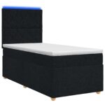 vidaXL Posteľ boxspring s matracom Čierna 90 x 200 cm Látka – Obrázok 2