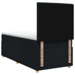 vidaXL Posteľ boxspring s matracom Čierna 90 x 200 cm Látka – Obrázok 9