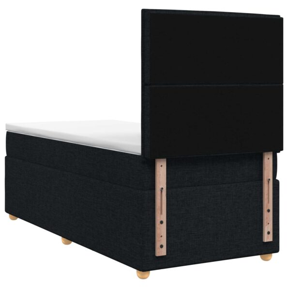 vidaXL Posteľ boxspring s matracom Čierna 90 x 200 cm Látka – Obrázok 9