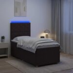 vidaXL Posteľ boxspring s matracom Tmavohnedá 90 x 200 cm Látka