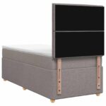 vidaXL Posteľ boxspring s matracom Sivohnedá 100 x 200 cm Látka – Obrázok 9