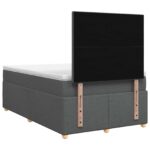 vidaXL Posteľ boxspring s matracom Tmavosivá 120 x 190 cm Látka – Obrázok 9