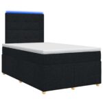 vidaXL Posteľ boxspring s matracom Čierna 120 x 190 cm Látka – Obrázok 2