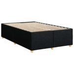 vidaXL Posteľ boxspring s matracom Čierna 120 x 190 cm Látka – Obrázok 6