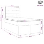 vidaXL Posteľ boxspring s matracom Tmavohnedá 120 x 190 cm Látka – Obrázok 13