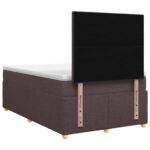 vidaXL Posteľ boxspring s matracom Tmavohnedá 120 x 190 cm Látka – Obrázok 9