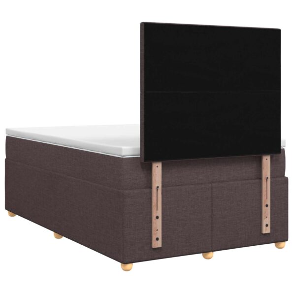 vidaXL Posteľ boxspring s matracom Tmavohnedá 120 x 190 cm Látka – Obrázok 9