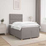 vidaXL Posteľ boxspring s matracom Sivohnedá 120 x 190 cm Látka – Obrázok 4