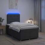 vidaXL Posteľ boxspring s matracom Tmavosivá 120 x 200 cm Látka