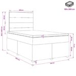 vidaXL Posteľ boxspring s matracom Tmavohnedá 120 x 200 cm Látka – Obrázok 13