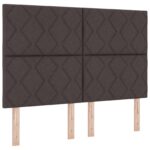 vidaXL Posteľ boxspring s matracom Tmavohnedá 160 x 200 cm Látka – Obrázok 5