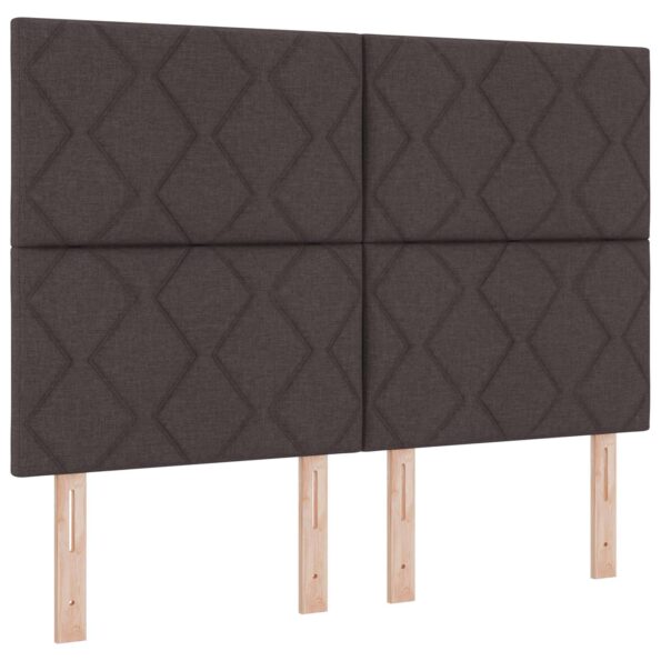 vidaXL Posteľ boxspring s matracom Tmavohnedá 160 x 200 cm Látka – Obrázok 5