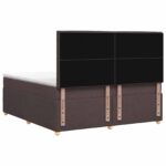 vidaXL Posteľ boxspring s matracom Tmavohnedá 160 x 200 cm Látka – Obrázok 9