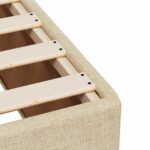 vidaXL Posteľ boxspring s matracom Krémová 160 x 200 cm Látka – Obrázok 11