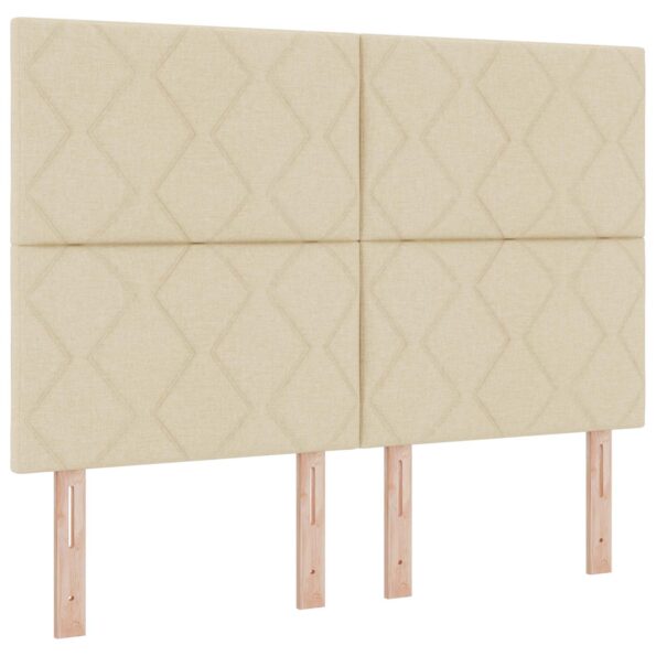 vidaXL Posteľ boxspring s matracom Krémová 160 x 200 cm Látka – Obrázok 5