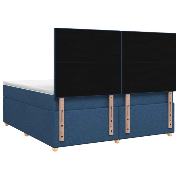vidaXL Posteľ boxspring s matracom Modrá 180 x 200 cm Látka – Obrázok 9