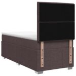 vidaXL LED boxspring posteľ s matracom Tmavohnedá 90 x 200 cm Látka – Obrázok 9