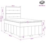 vidaXL LED boxspring posteľ s matracom Tmavohnedá 120 x 190 cm Látka – Obrázok 13