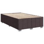 vidaXL LED boxspring posteľ s matracom Tmavohnedá 120 x 190 cm Látka – Obrázok 6