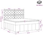 vidaXL LED boxspring posteľ s matracom Sivohnedá 140 x 200 cm Látka – Obrázok 12