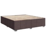 vidaXL LED boxspring posteľ s matracom Tmavohnedá 160 x 200 cm Látka – Obrázok 6