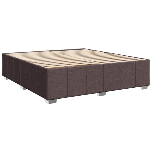 vidaXL LED boxspring posteľ s matracom Tmavohnedá 160 x 200 cm Látka – Obrázok 6