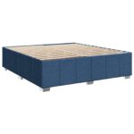 vidaXL LED boxspring posteľ s matracom Modrá 160 x 200 cm Látka – Obrázok 6