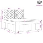 vidaXL LED boxspring posteľ s matracom Svetlosivá 180 x 200 cm Látka – Obrázok 13
