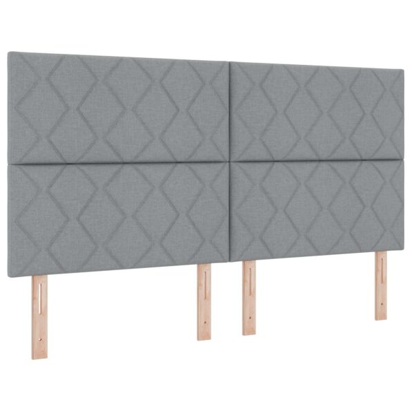 vidaXL LED boxspring posteľ s matracom Svetlosivá 180 x 200 cm Látka – Obrázok 5