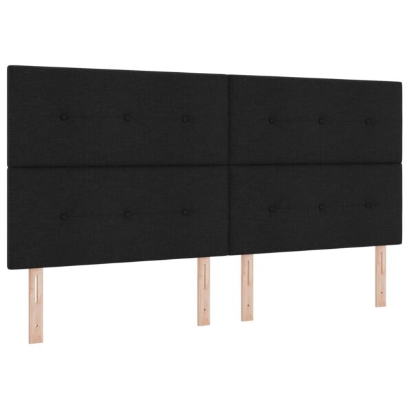 vidaXL LED boxspring posteľ s matracom Čierna 200 x 200 cm Látka – Obrázok 5