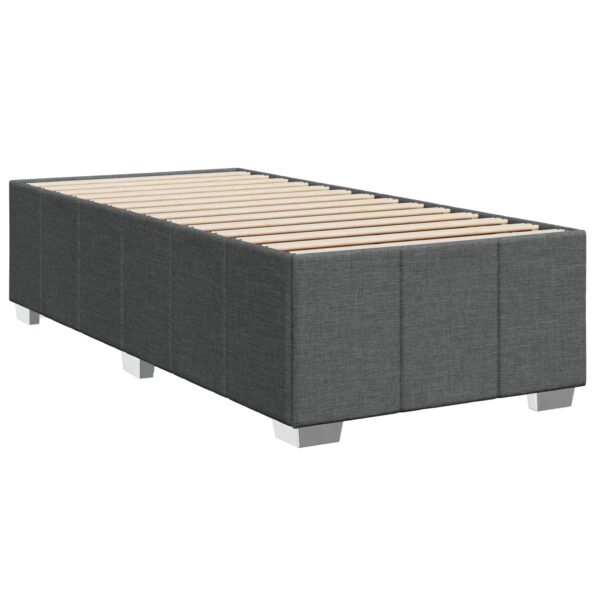 vidaXL LED boxspring posteľ s matracom Tmavosivá 90 x 190 cm Látka – Obrázok 6