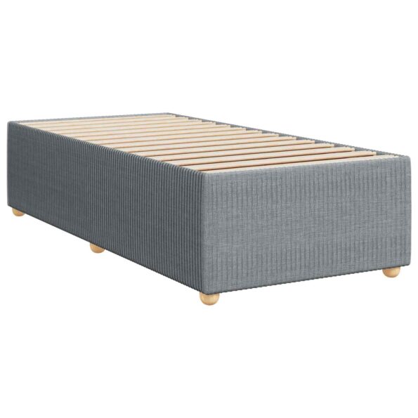 vidaXL LED boxspring posteľ s matracom Svetlosivá 90 x 200 cm Látka – Obrázok 6