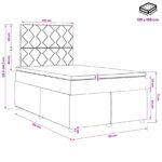 vidaXL LED boxspring posteľ s matracom Tmavosivá 120 x 190 cm Látka – Obrázok 13