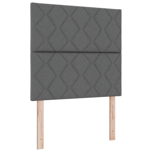 vidaXL LED boxspring posteľ s matracom Tmavosivá 120 x 190 cm Látka – Obrázok 5