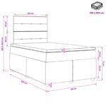 vidaXL LED boxspring posteľ s matracom Čierna 120 x 200 cm Látka – Obrázok 13