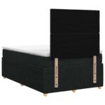 vidaXL LED boxspring posteľ s matracom Čierna 120 x 200 cm Látka – Obrázok 9