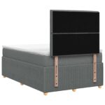vidaXL LED boxspring posteľ s matracom Tmavosivá 120 x 200 cm Látka – Obrázok 9