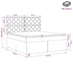 vidaXL LED boxspring posteľ s matracom Sivohnedá 140 x 190 cm Látka – Obrázok 13