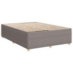 vidaXL LED boxspring posteľ s matracom Sivohnedá 140 x 190 cm Látka – Obrázok 6