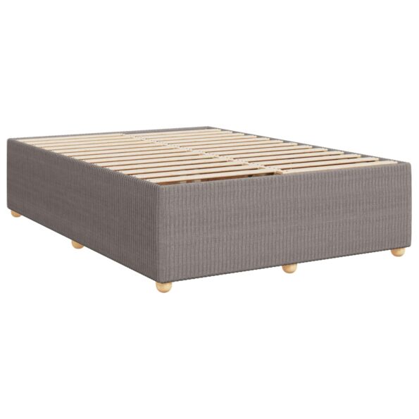 vidaXL LED boxspring posteľ s matracom Sivohnedá 140 x 190 cm Látka – Obrázok 6