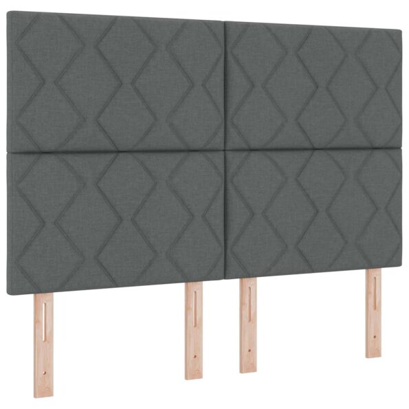 vidaXL LED boxspring posteľ s matracom Tmavosivá 140 x 200 cm Látka – Obrázok 5