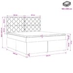 vidaXL LED boxspring posteľ s matracom Sivohnedá 160 x 200 cm Látka – Obrázok 13