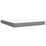 vidaXL LED boxspring posteľ s matracom Sivohnedá 160 x 200 cm Látka – Obrázok 7