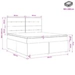 vidaXL LED boxspring posteľ s matracom Tmavosivá 180 x 200 cm Látka – Obrázok 13