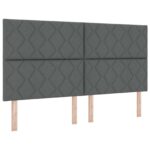 vidaXL LED boxspring posteľ s matracom Tmavosivá 180 x 200 cm Látka – Obrázok 5